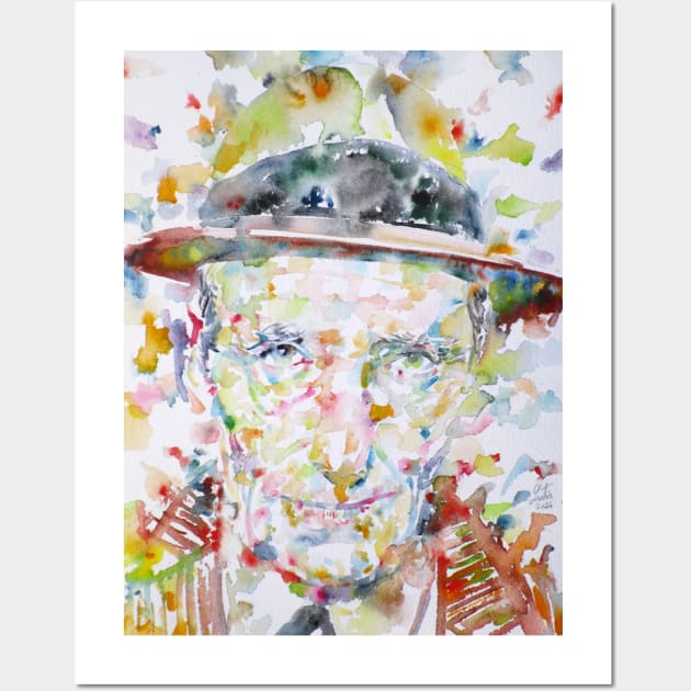 WILLIAM S. BURROUGHS watercolor portrait .1 Wall Art by lautir